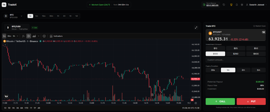 TradeX Real-Time Fintech Platform